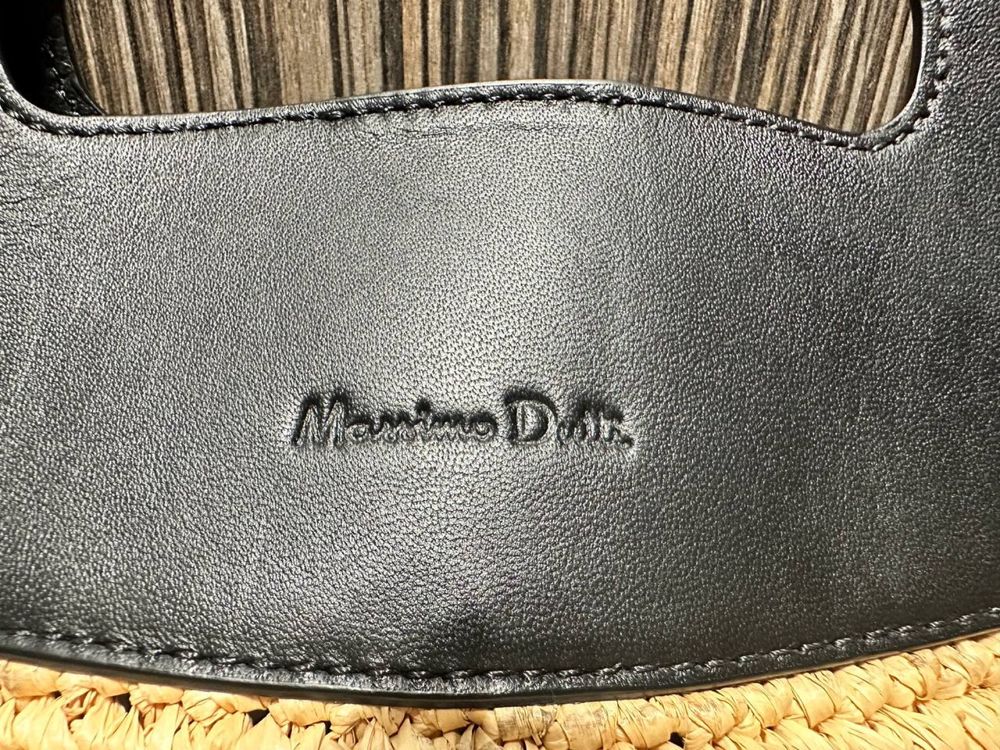 Massimo Dutti Сумка рафия та шкіра нова