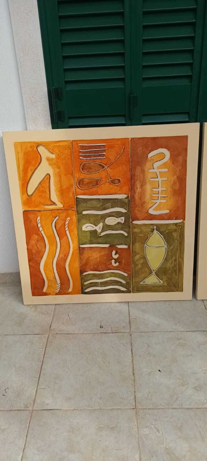 2 Quadros pintados em Tela