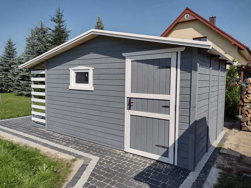 Domek ogrodowy 4x3, narzędziowy 4x3 z drewutnią 0,6m montaż w cenie