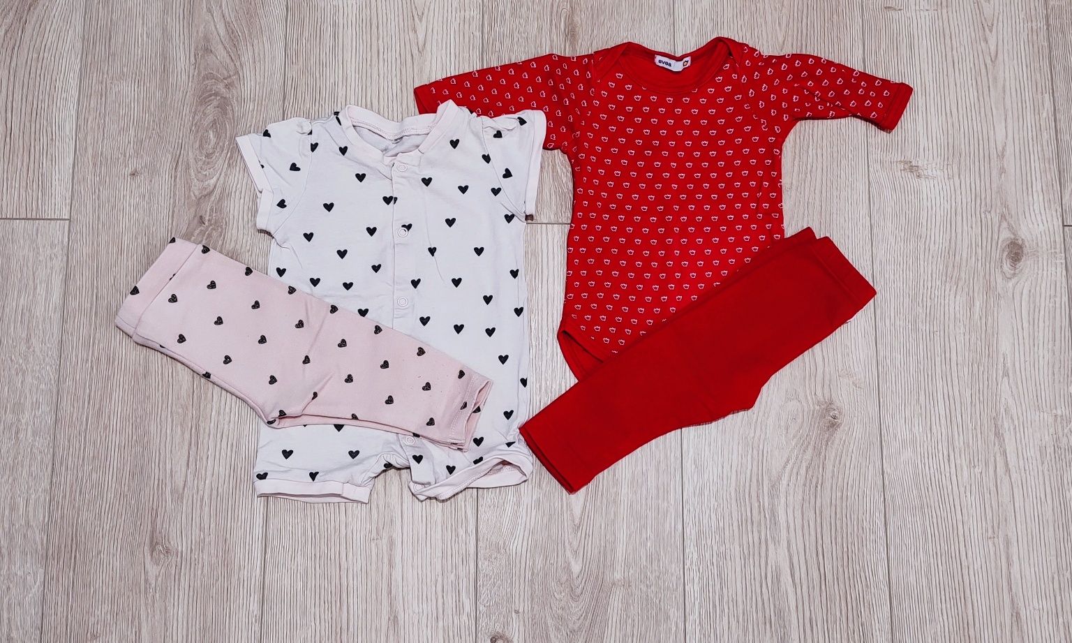 Dwa komplety dziewczynka body + spodnie, sukienka gratis!! rozm.68/74