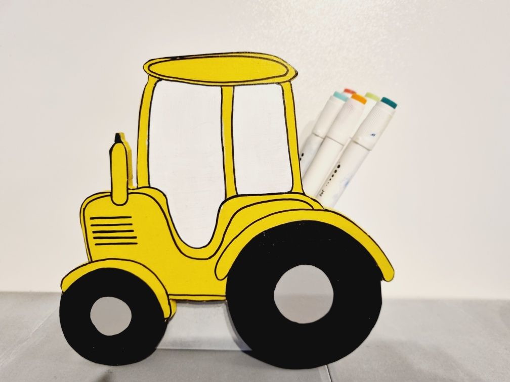 Pojemnik na kredki traktor organizer na biurko