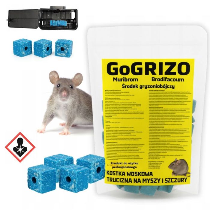 TRUTKA trucizna na szczury myszy mocna UŻYTEK PROFESJONALNY 1,5KG