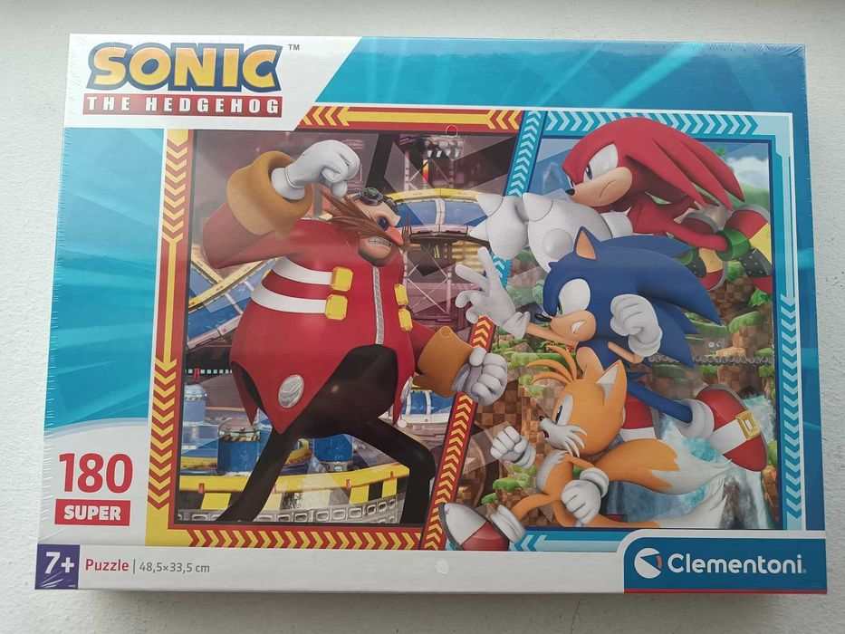 Puzzle Clementoni Sonic Superpuzzle Supercolor 48,5x33,5cm 180 peças