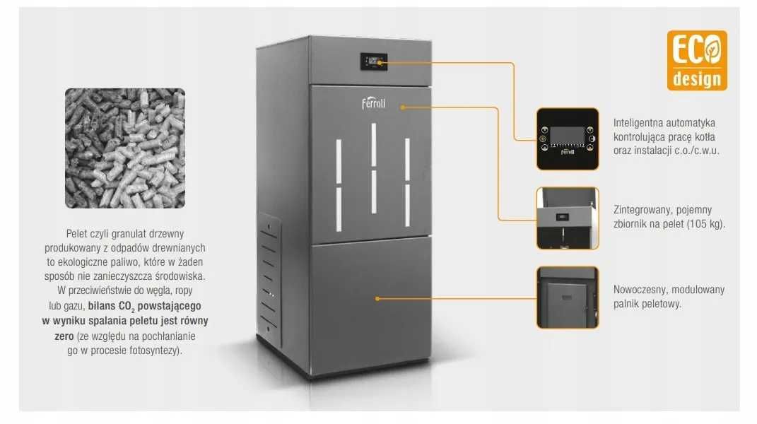 Kociol piec na pellet 12 kw Ferroli Promocja  Gliwice
