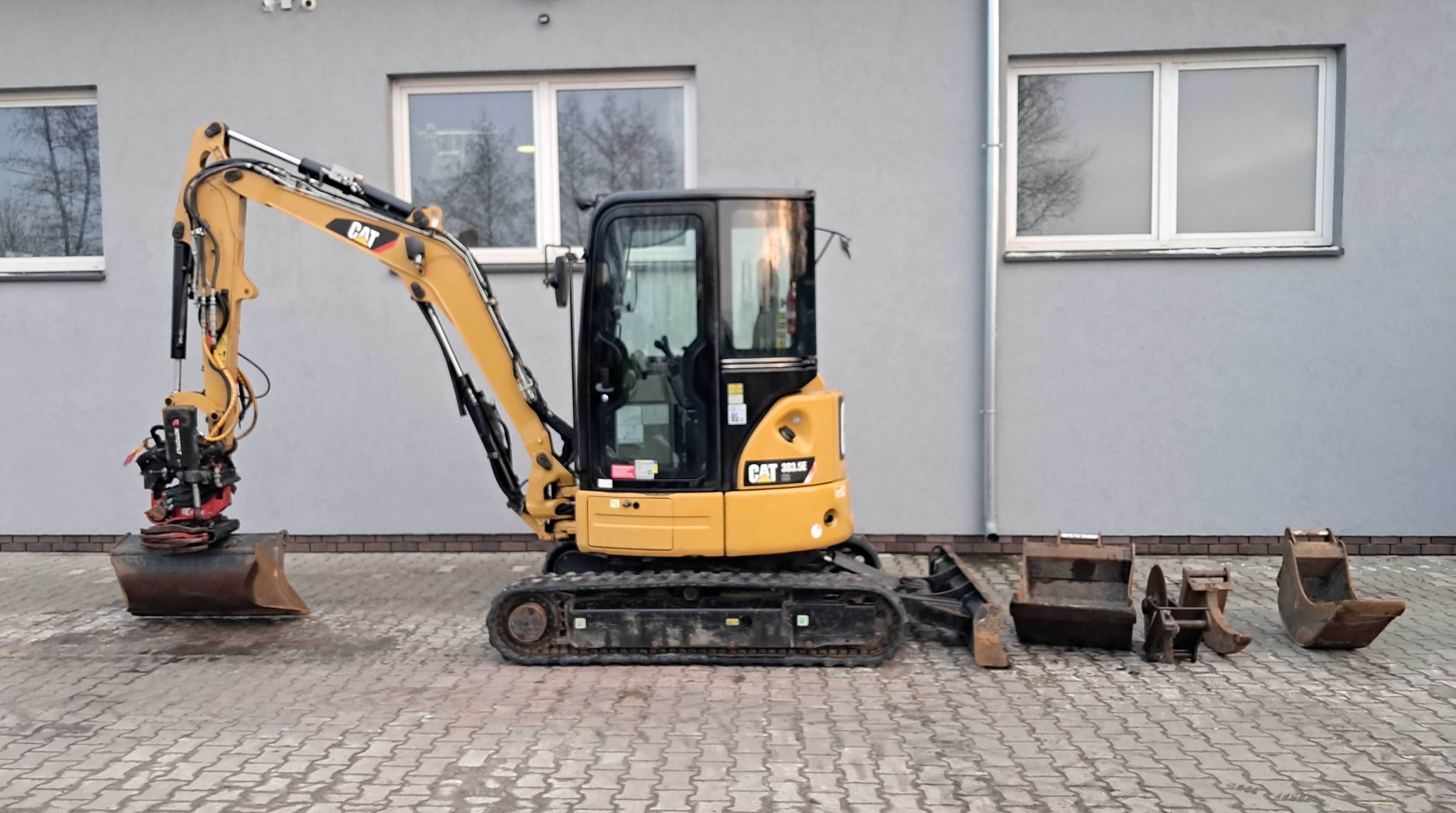 CATERPILLAR 303.5 ECR FULL! Rototilt R2 Szczypce 5szt Narzędzi Klima