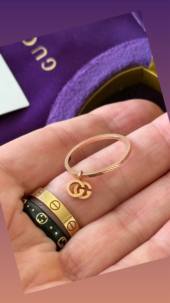 Gucci zloty pierscionek proby 750 rozmiar 14 rose gold