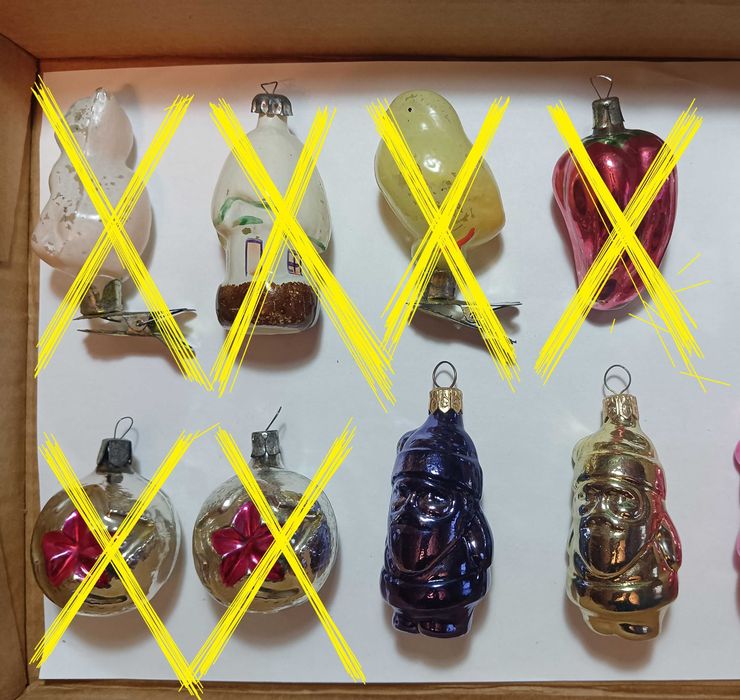 Игрушки на елку времен СССР.