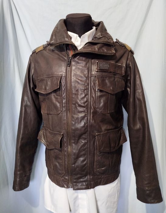 Куртка кожаная мужская Superdry р. Medium