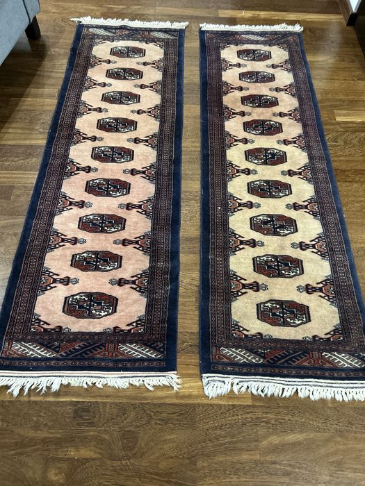 Tapetes bukhara, originais em pura lã feito à mao, lavado, 152x48