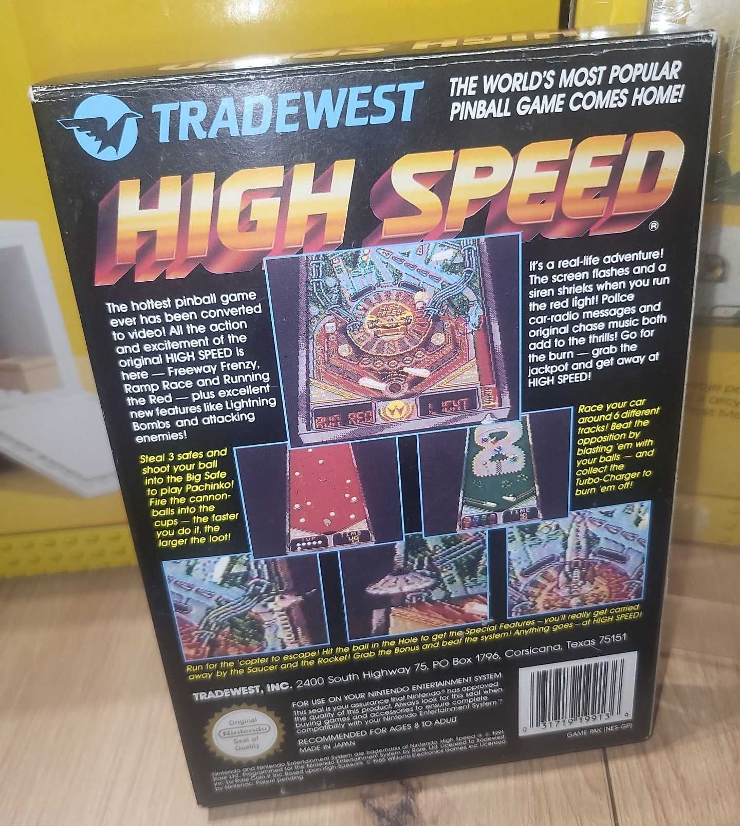 Gra High Speed World's #1 Pinball - NINTENDO NES PAL A - Komplet