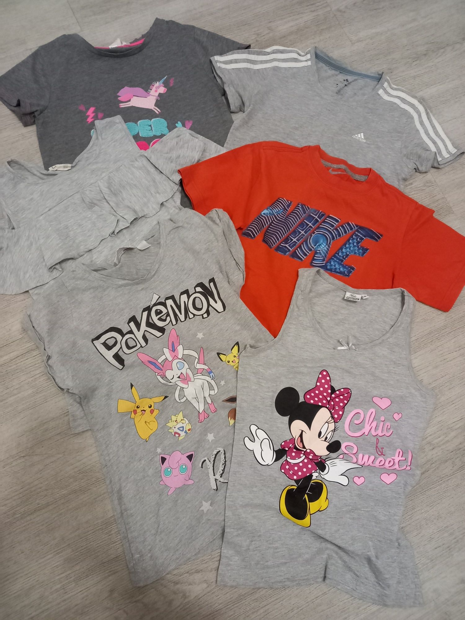 Paka ubrań dla dziewczynki 134cm, 140cm,146cm H&M, Nike, Disney,