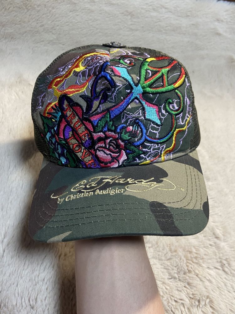 кепка ed hardy cap ед харді бейсболка ед харди sk8 opium Y2k rap camo