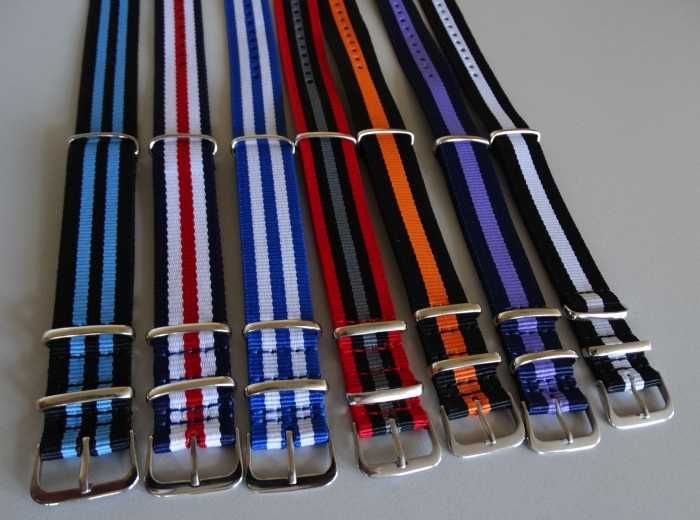 Pasek do zegarka nylonowy NATO zulu parciny 20mm modny nowy strap