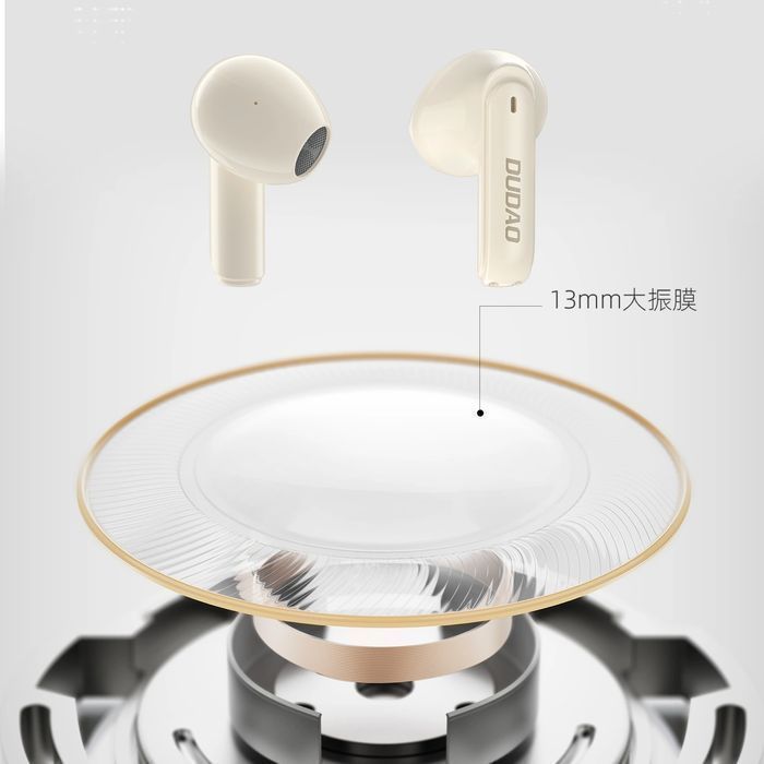 Bezprzewodowe Słuchwaki Tws Dudao U18Pro Bluetooth 5.3 - Beżowe