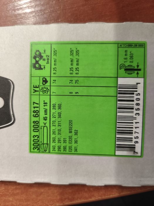 Prowadnica Rollomatic STIHL 45 cm 325" 1,6 mm