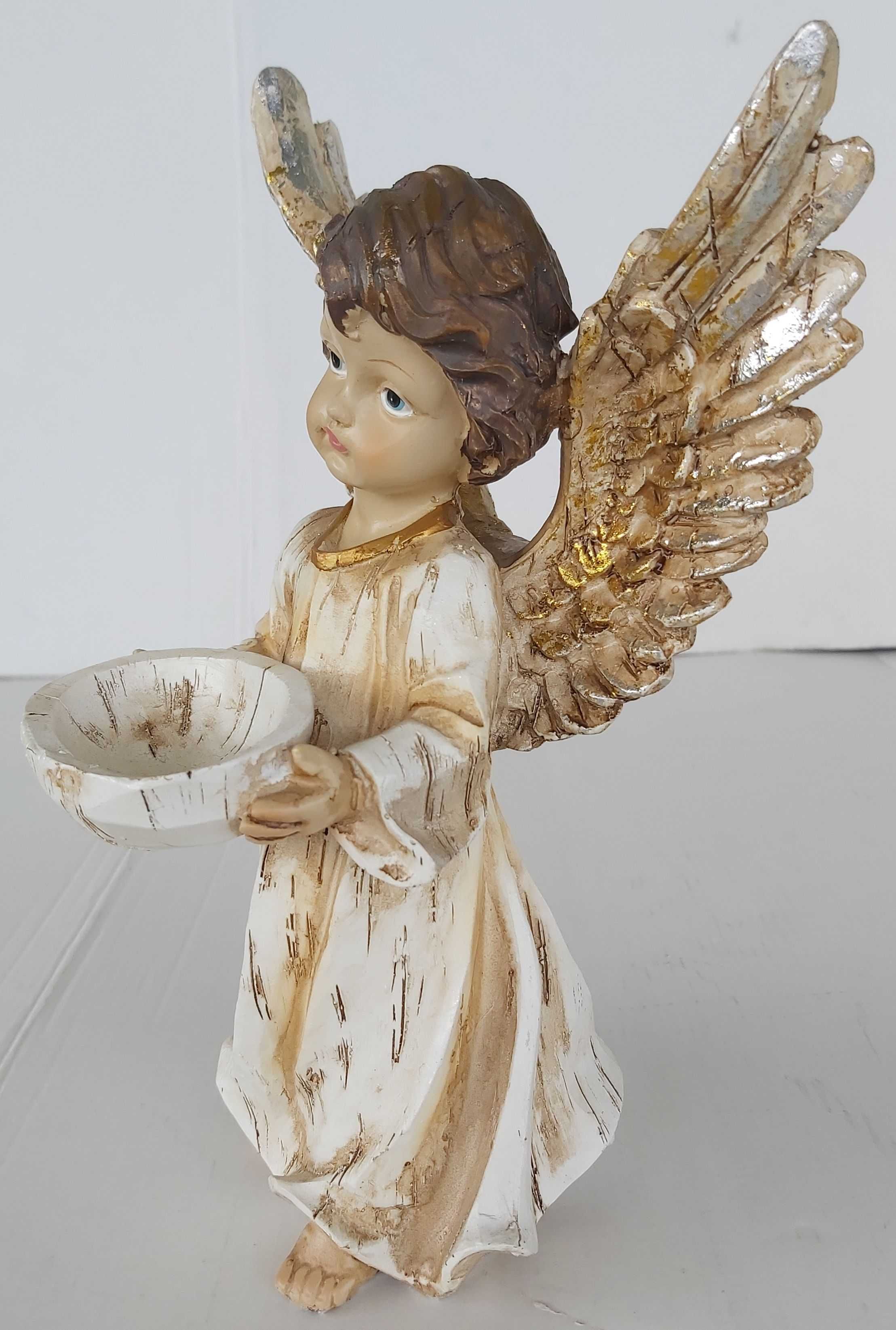Anioł Aniołek Figura Amor Poliston na Prezent Świecznik na Tealight