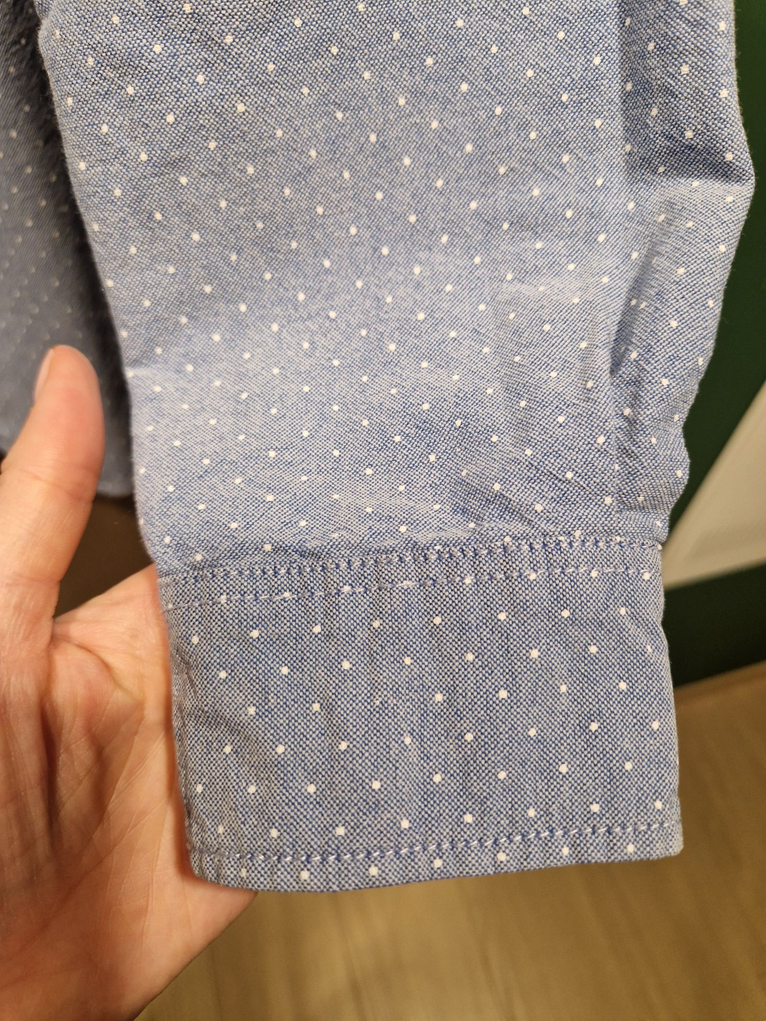 Koszula męska niebieska w kropki Regular fit