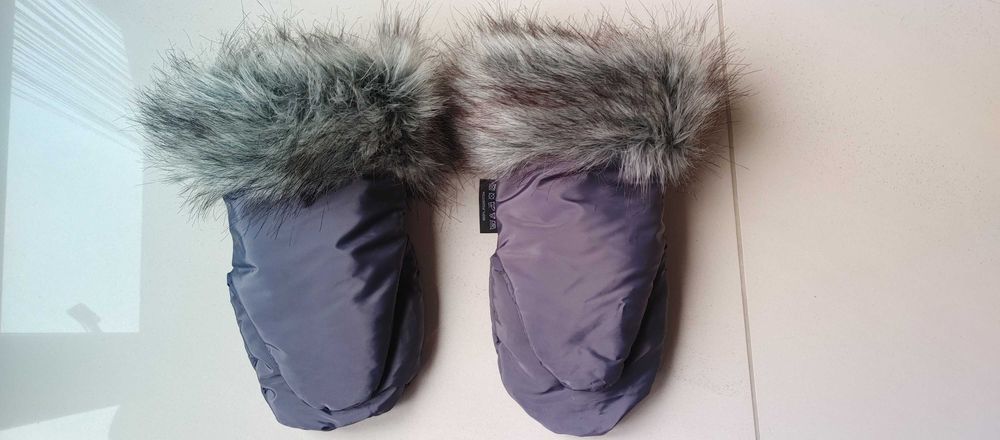 Mufki rękawice do wózka cottonmoose szare