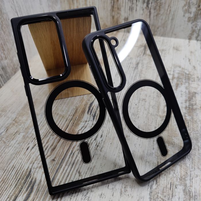 Чехол Clear Metal с MagSafe на Samsung S23 Ultra/ S23/ S23 Plus