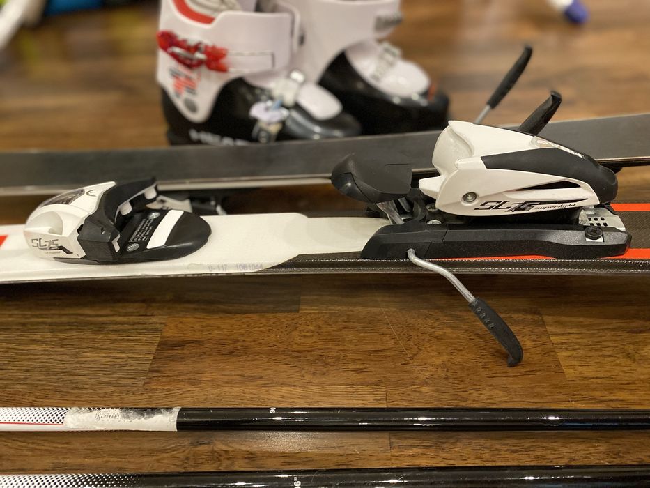 Гірські лижі Head 117 см довжина+ комплект з паличок, ботінок