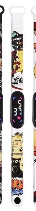 Relógio Digital Naruto Pulseira Silicone
