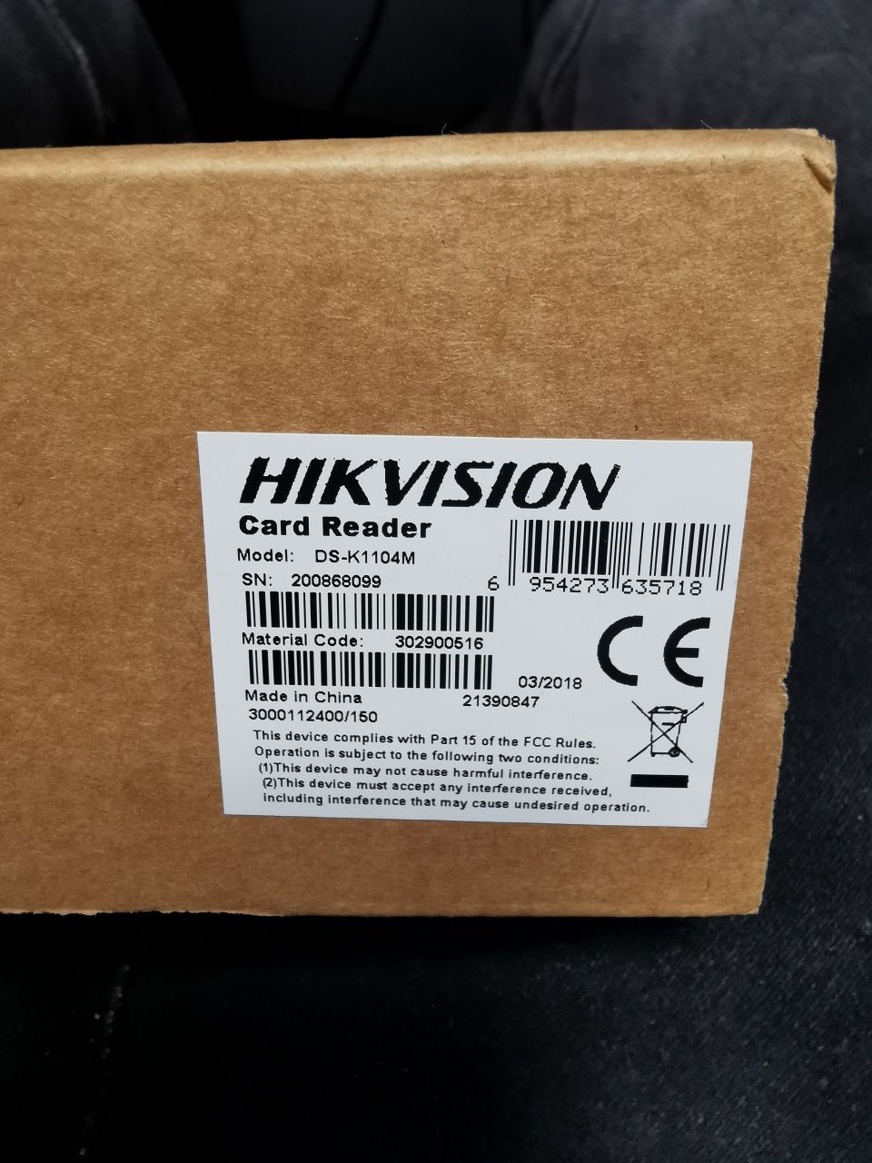 Czytnik mifare hikvision ds-k1104m nowy nie używany. RFID wandaloodpor