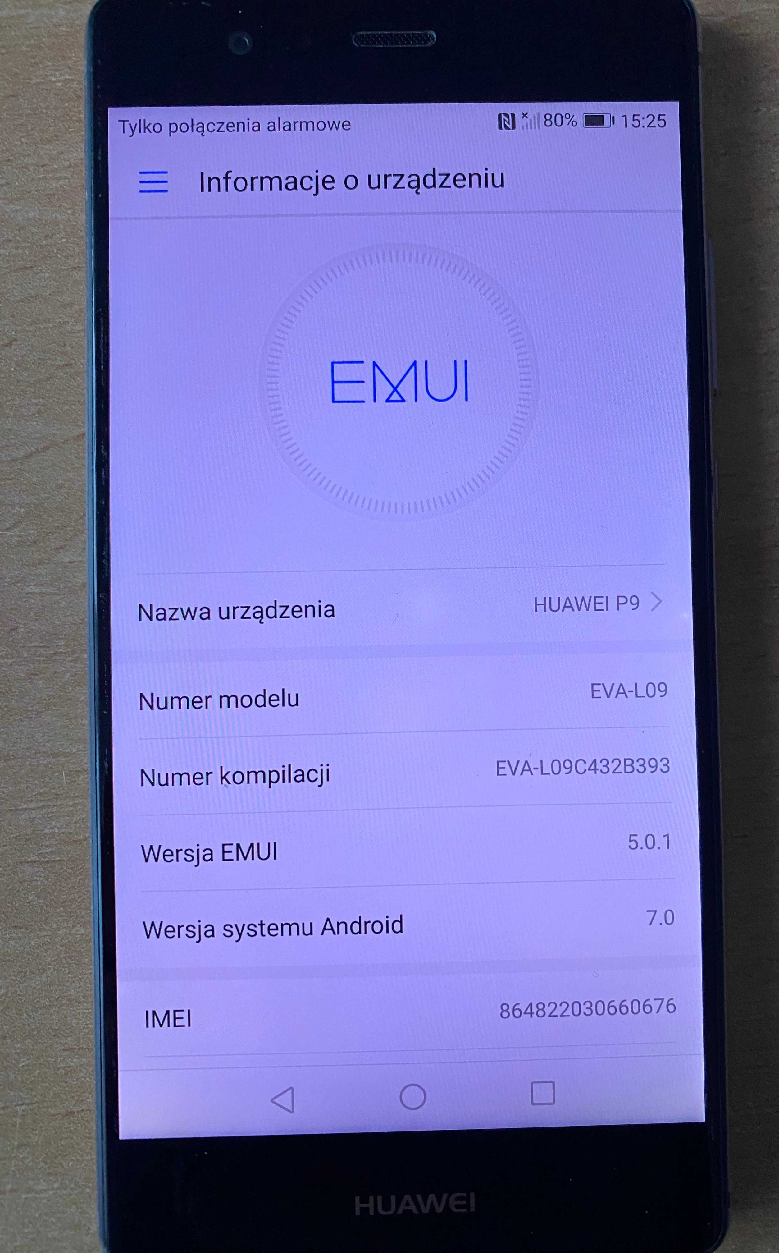 Smartfon Huawei  P9 EVA-L09 komplet oryginał telefon stan bdb