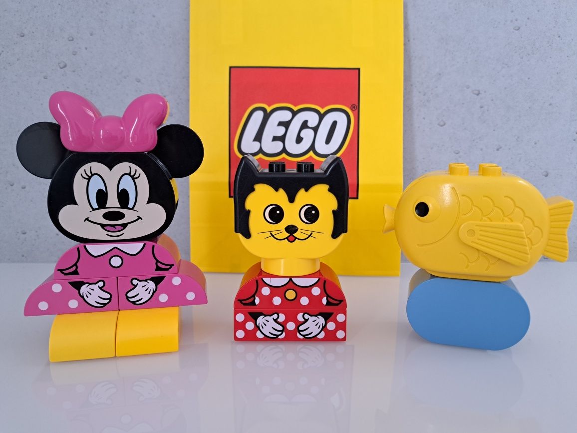 Lego duplo 10897 myszka Minnie + głowa kotka + rybka Yellow Fish