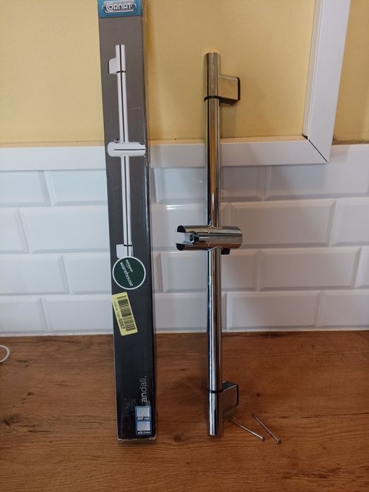 Drążek ścienny cirnat 60cm prysznicowy