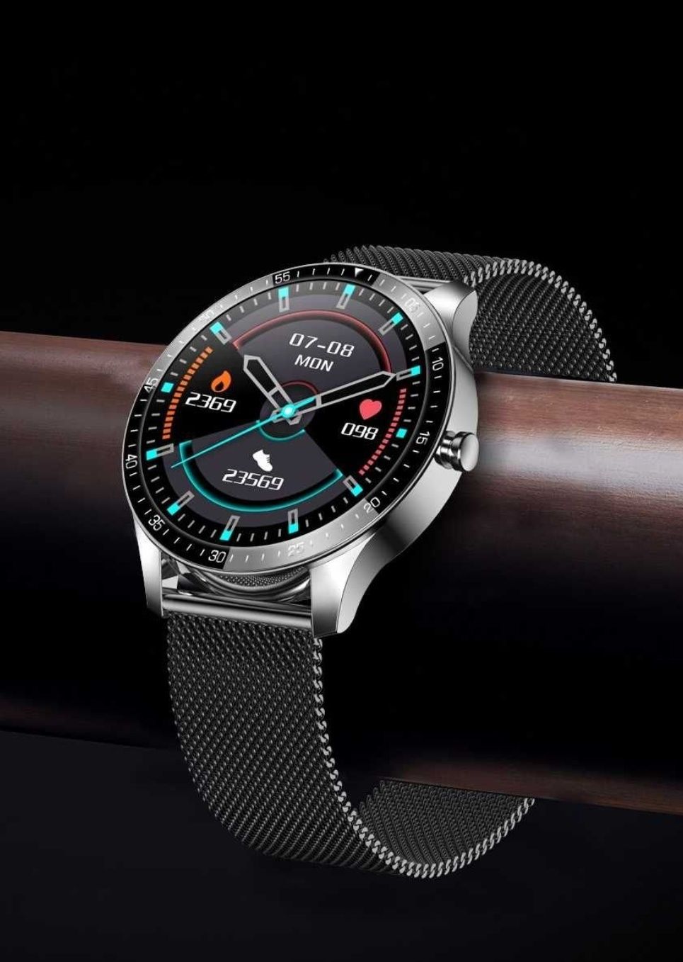 Smartwatch męski przypomnienia o połączeniach i sms,kroki kalorie ciśn