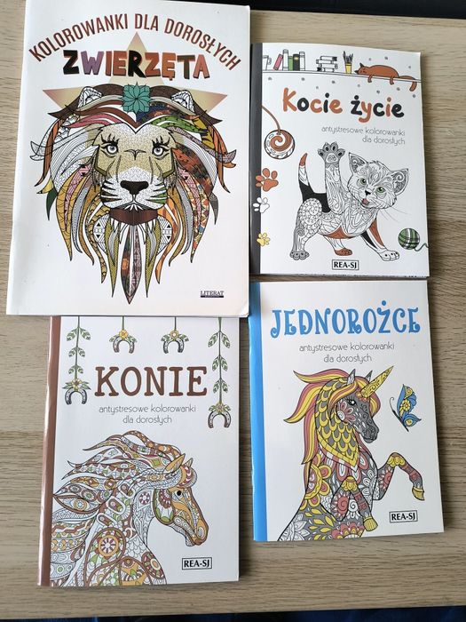 Kolorowanki antystresowe dla dorosłych komplet 4