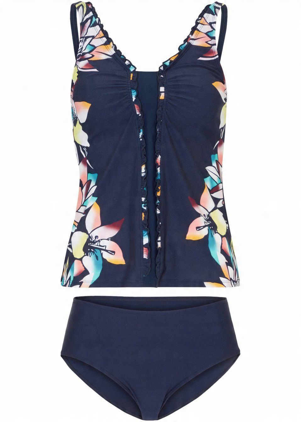 B.P.C tankini granatowe we wzory ^40