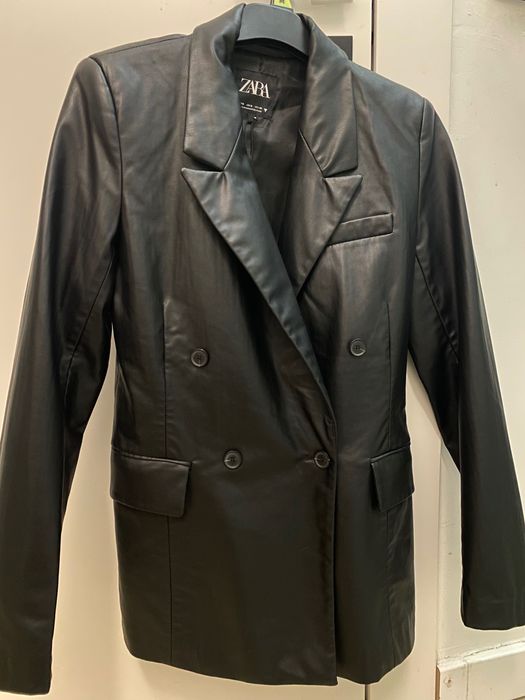 Zara піджак екокожа
