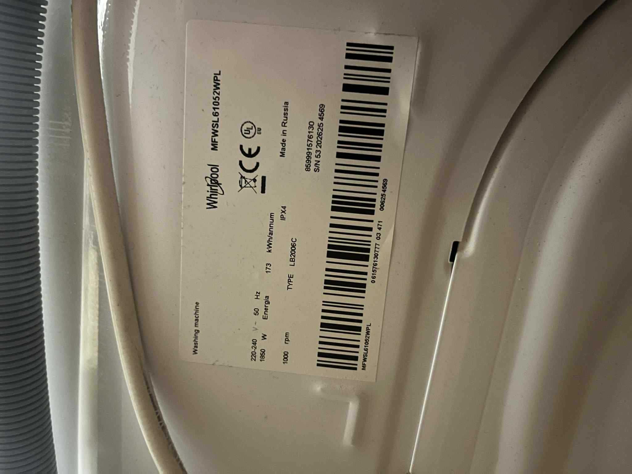 Pralka Whirlpool mfwsl61052wpl