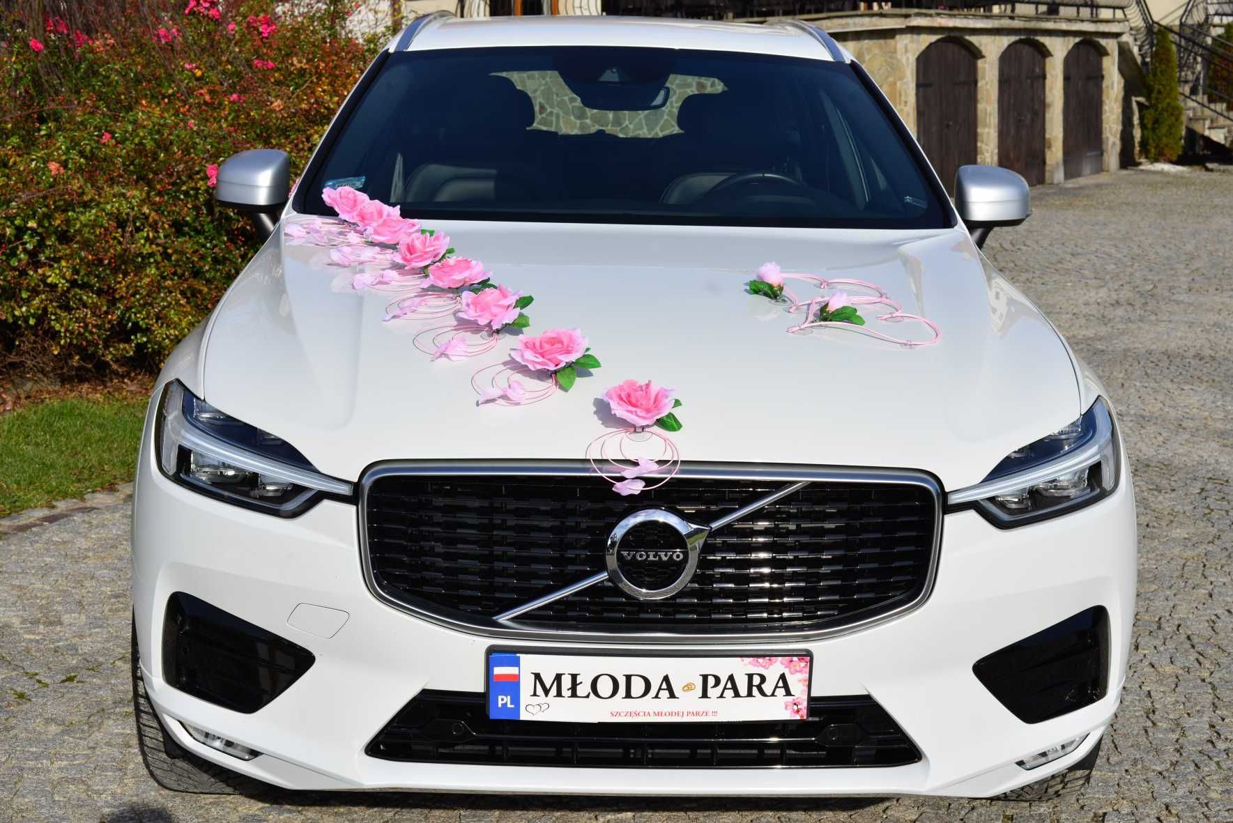 Ozdoba dekoracja na samochód weselny ślub przybranie auto 341