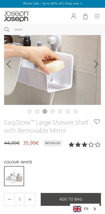 Prateleira casa de banho Joseph Joseph