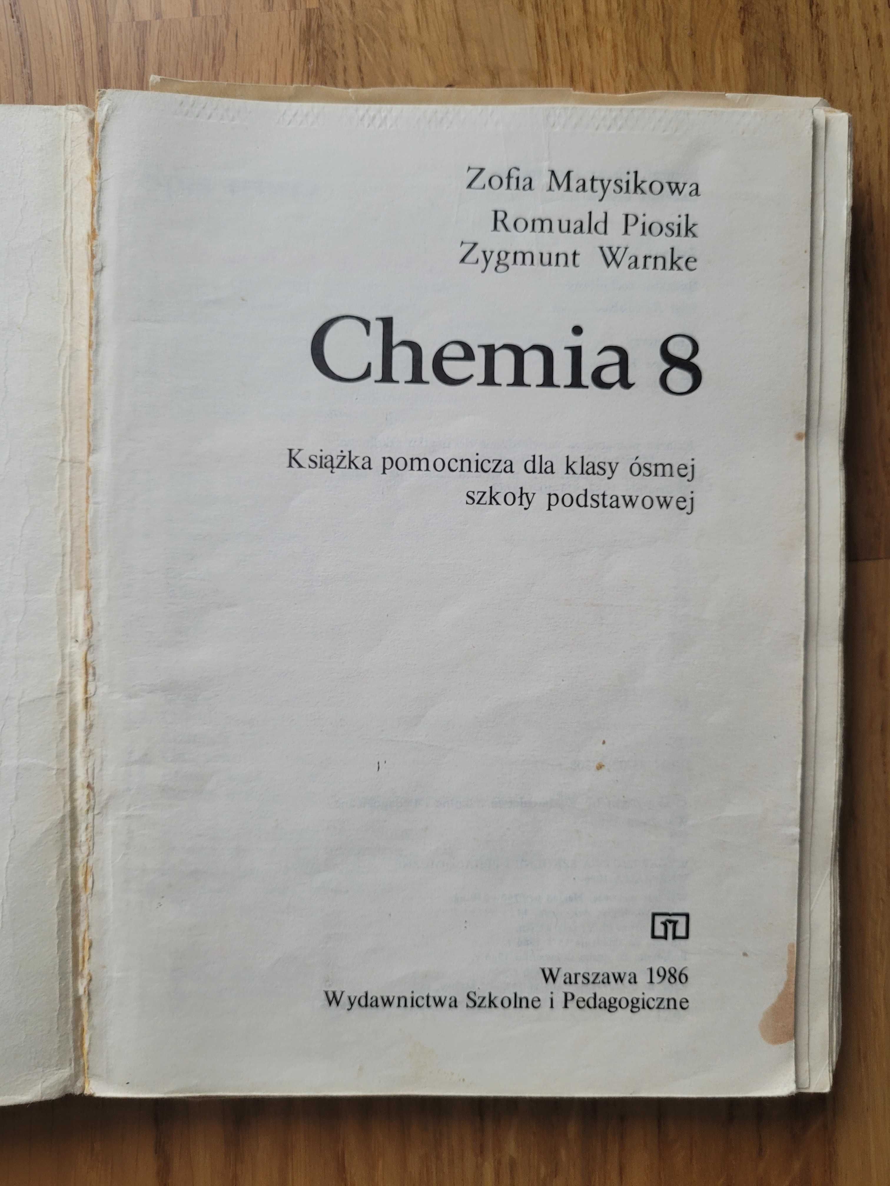 Podręcznik do chemii dla klasy 8 szkoły podstawowej