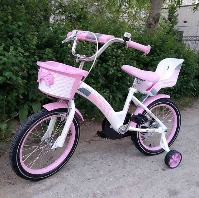 Детский велосипед для девочек Kids Bike Crosser-3 с корзинкой