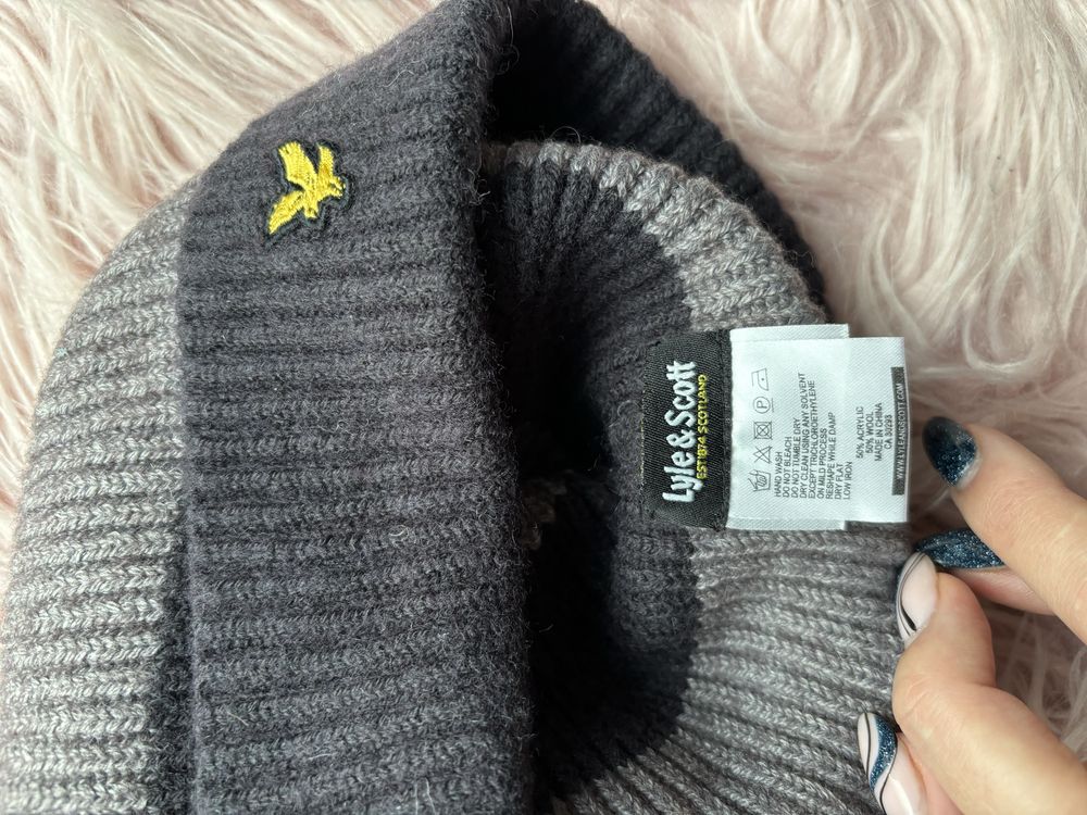 Lyle&Scott czapka zimowa z pomponem męska