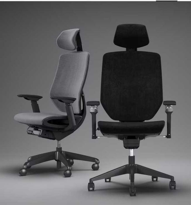 Krzesło Biurkowe Ergonomiczne BS12-PRO (BS12-PRO) używane czarne