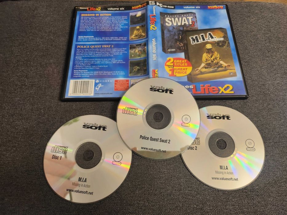 PC Police Quest Swat 2 + M.I.A. Missing In Action Angielskie