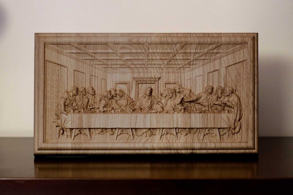 OSTATNIA WIECZERZA - płaskorzeźba z drewna dębowego