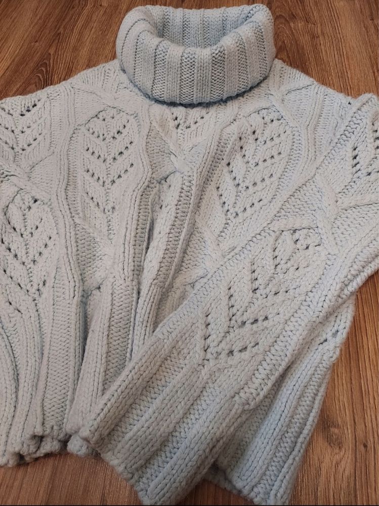 Błękitny sweter sweterek Reserved Coquette S 36