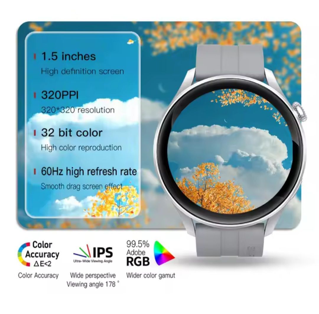 Smartwatch Amoled menu PL rozmowy