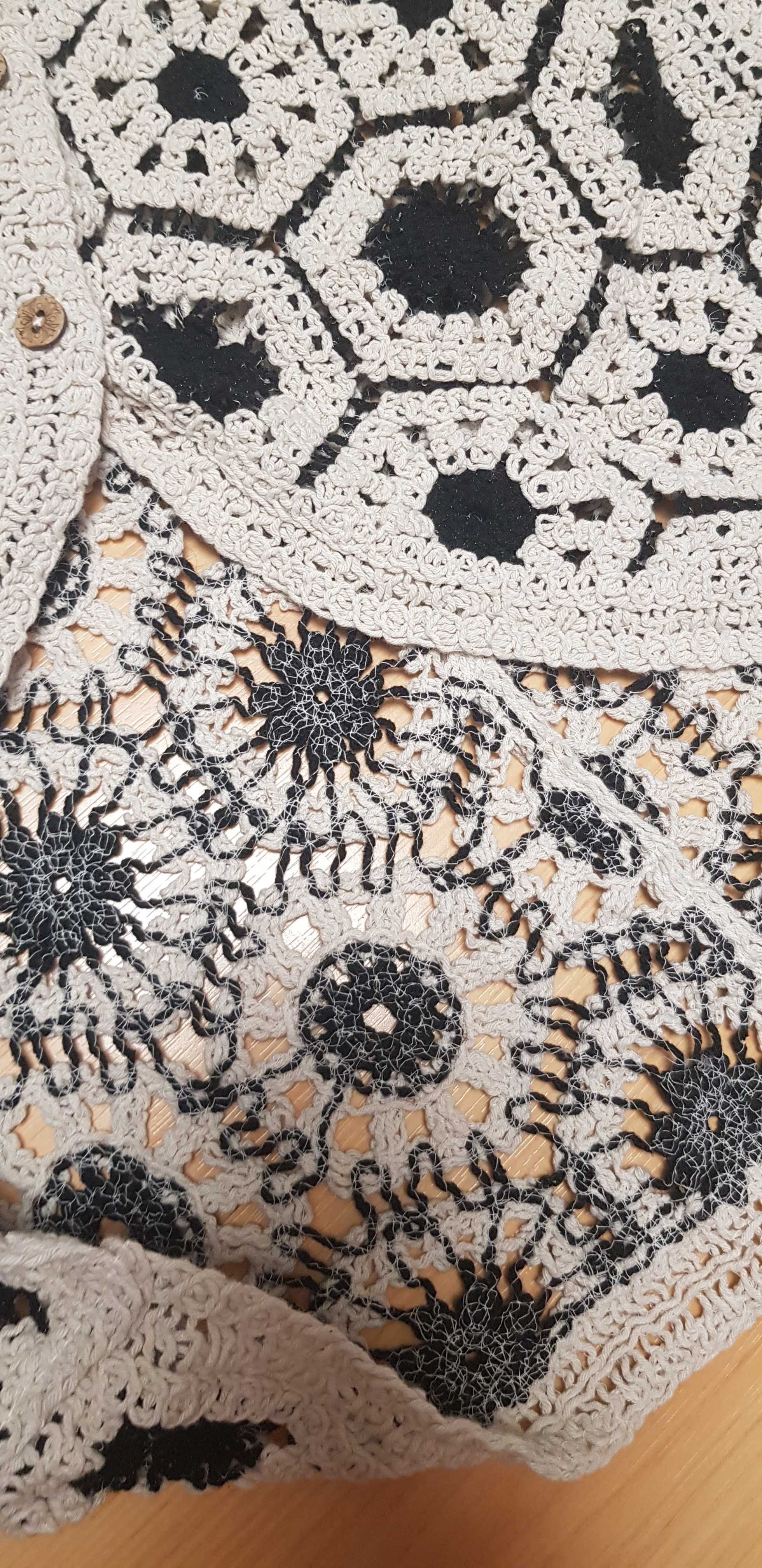 Nowa ażurowa narzutka bluzka boho r.uniwersalny