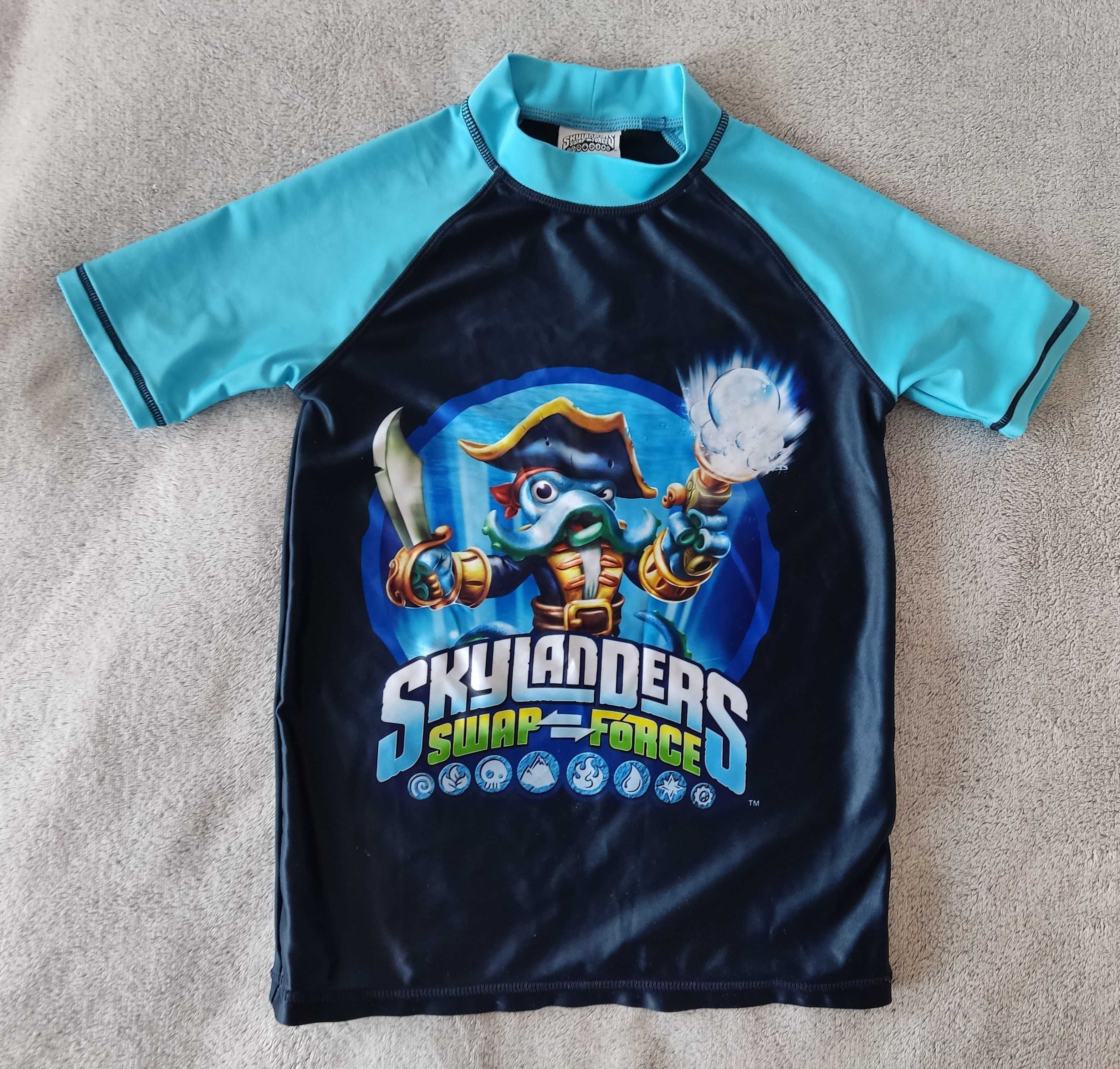 koszulka kąpielowa 140 NEXT Skylanders niebieska granatowa basen plaża