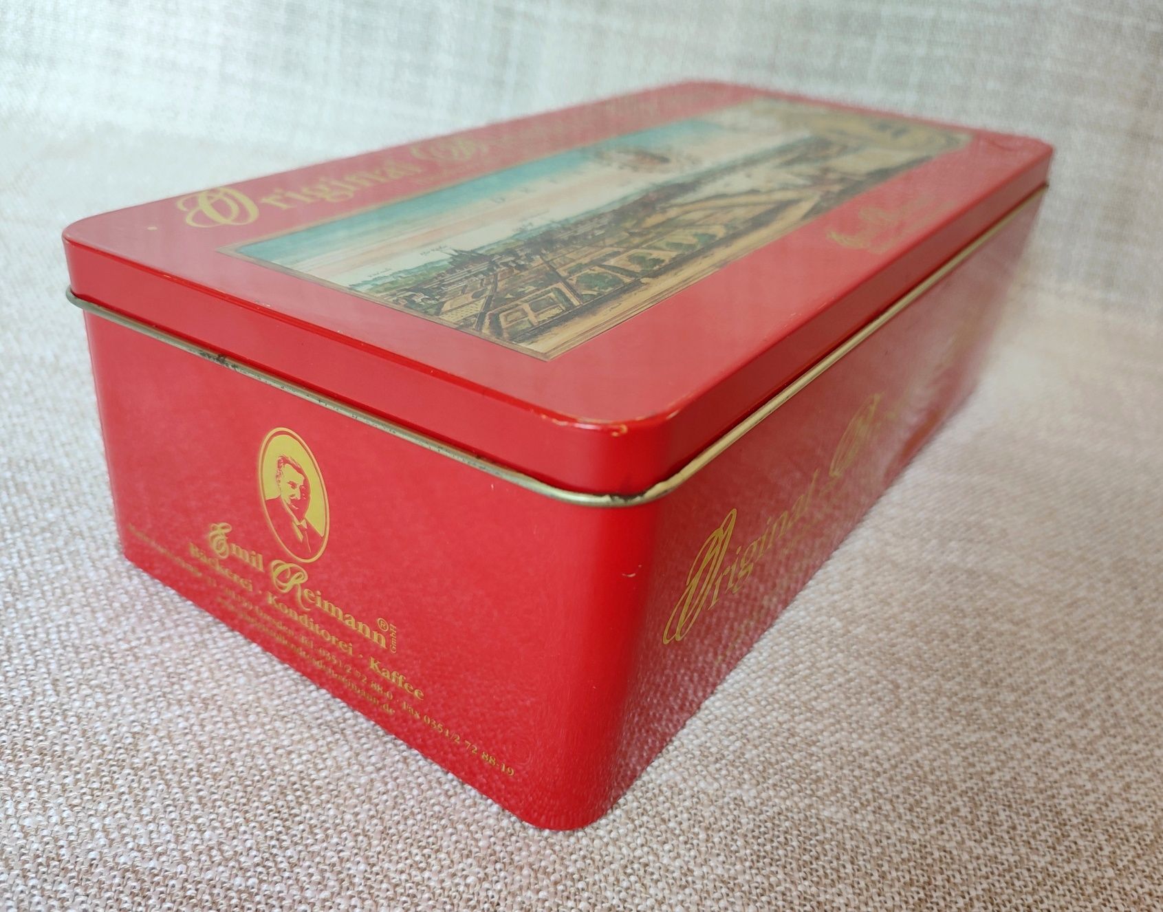 Коробка металева контейнер Original Dresdner stollen vintage box