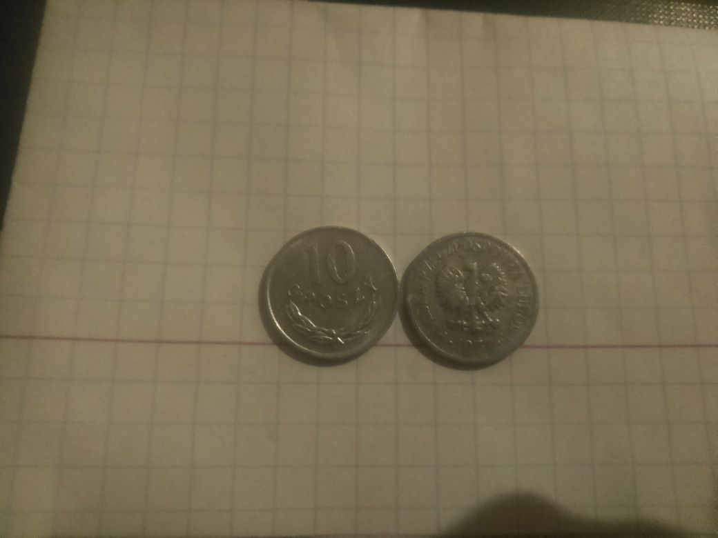 Moneta 10 groszy z roku 1977