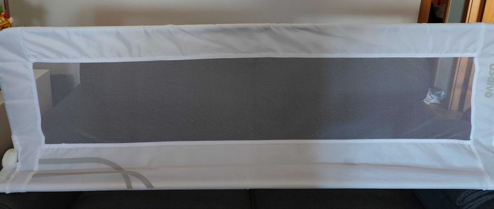 protecção cama criança em rede, branca.
