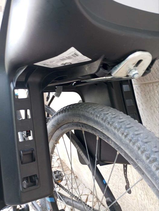 Cadeira Bicicleta POLISPORT  Fixação Quadros Pequenos Preto